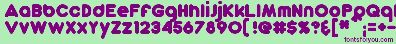 DunkinSansBold Font – Purple Fonts on Green Background