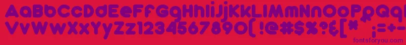 DunkinSansBold Font – Purple Fonts on Red Background