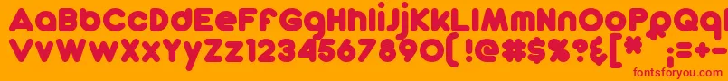 DunkinSansBold Font – Red Fonts on Orange Background
