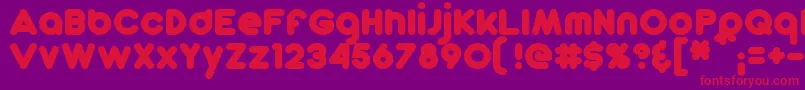 DunkinSansBold Font – Red Fonts on Purple Background