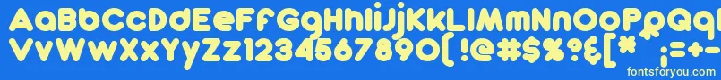 DunkinSansBold Font – Yellow Fonts on Blue Background