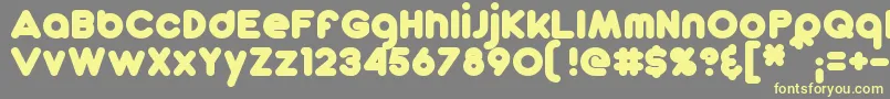 DunkinSansBold-fontti – keltaiset fontit harmaalla taustalla