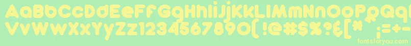 DunkinSansBold Font – Yellow Fonts on Green Background