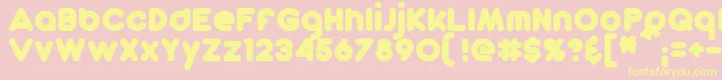 DunkinSansBold Font – Yellow Fonts on Pink Background