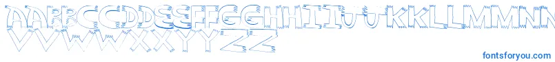 Pointy-Schriftart – Blaue Schriften