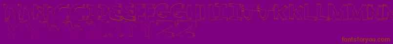 Pointy Font – Brown Fonts on Purple Background