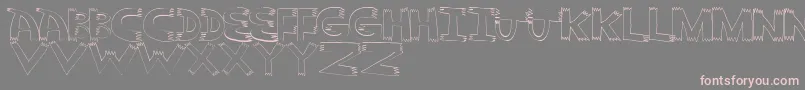 Pointy Font – Pink Fonts on Gray Background
