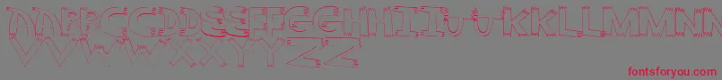 フォントPointy – 赤い文字の灰色の背景