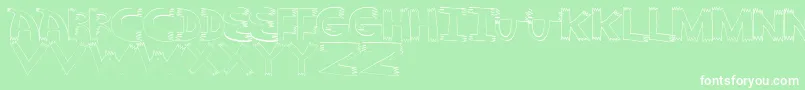 fuente Pointy – Fuentes Blancas Sobre Fondo Verde