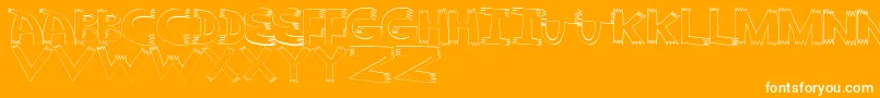 Pointy Font – White Fonts on Orange Background
