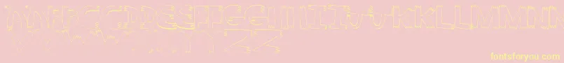 Pointy Font – Yellow Fonts on Pink Background