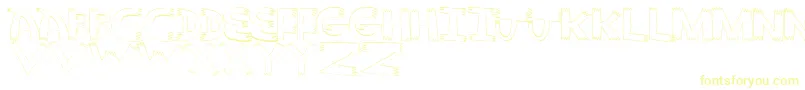 Pointy-Schriftart – Gelbe Schriften