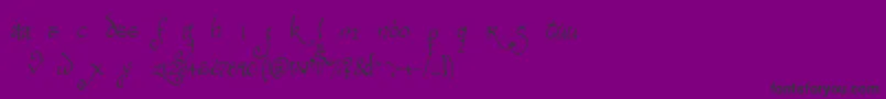 Bilbobold-Schriftart – Schwarze Schriften auf violettem Hintergrund