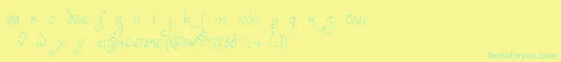 Bilbobold Font – Green Fonts on Yellow Background