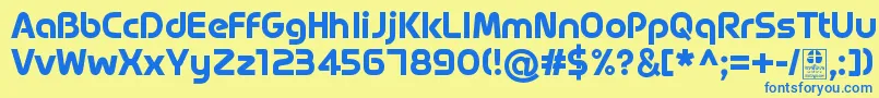 MagettasBoldDemo Font – Blue Fonts on Yellow Background