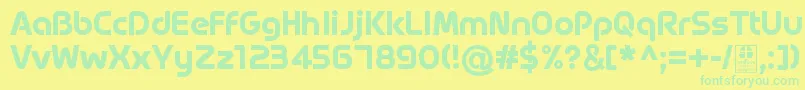 MagettasBoldDemo Font – Green Fonts on Yellow Background