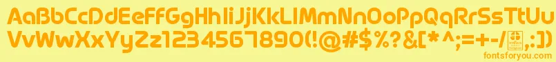 MagettasBoldDemo Font – Orange Fonts on Yellow Background