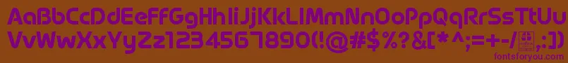 MagettasBoldDemo Font – Purple Fonts on Brown Background
