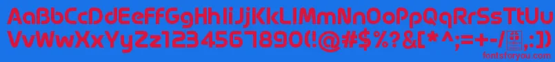 MagettasBoldDemo Font – Red Fonts on Blue Background