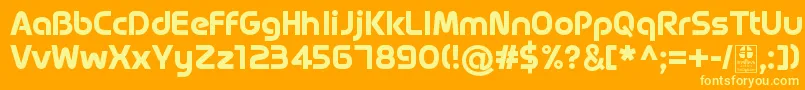 MagettasBoldDemo Font – Yellow Fonts on Orange Background