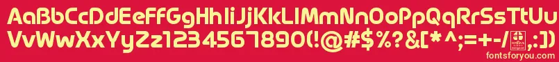 MagettasBoldDemo Font – Yellow Fonts on Red Background