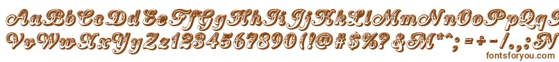 CountryWesternScript Font – Brown Fonts on White Background