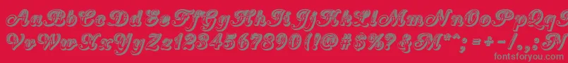 CountryWesternScript Font – Gray Fonts on Red Background