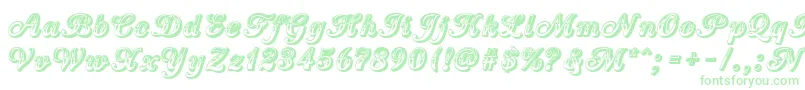 CountryWesternScript Font – Green Fonts on White Background