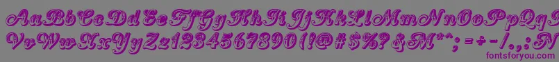 CountryWesternScript Font – Purple Fonts on Gray Background