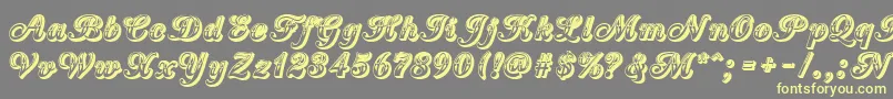 CountryWesternScript Font – Yellow Fonts on Gray Background