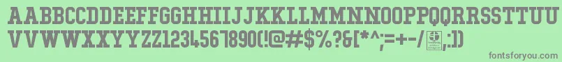 fuente TypoCollegeDemo – Fuentes Grises Sobre Fondo Verde