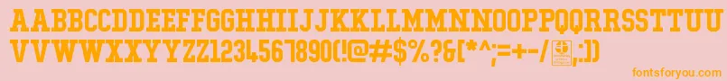 fuente TypoCollegeDemo – Fuentes Naranjas Sobre Fondo Rosa