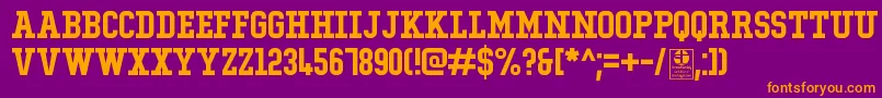 TypoCollegeDemo Font – Orange Fonts on Purple Background