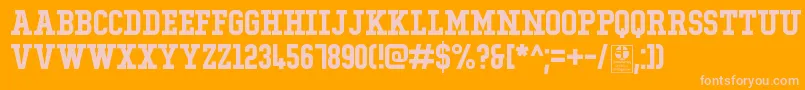 フォントTypoCollegeDemo – オレンジの背景にピンクのフォント