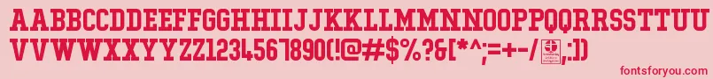 TypoCollegeDemo Font – Red Fonts on Pink Background