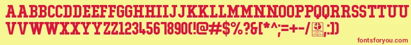 フォントTypoCollegeDemo – 赤い文字の黄色い背景