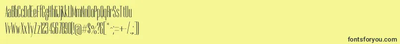 Шрифт DorsaRegular – чёрные шрифты на жёлтом фоне