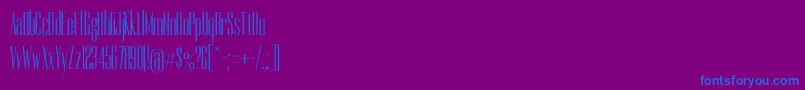 Шрифт DorsaRegular – синие шрифты на фиолетовом фоне