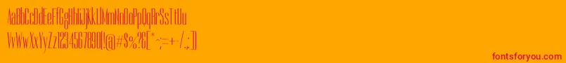 fuente DorsaRegular – Fuentes Rojas Sobre Fondo Naranja