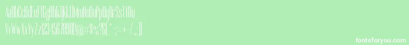 フォントDorsaRegular – 緑の背景に白い文字
