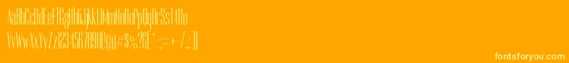 DorsaRegular-fontti – keltaiset fontit oranssilla taustalla
