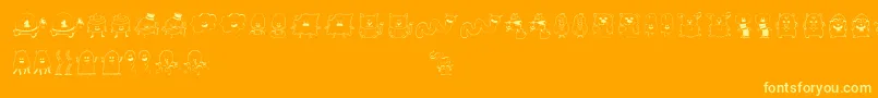 Mysweetsunshine Font – Yellow Fonts on Orange Background