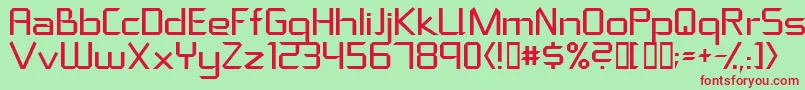 CrystalClear Font – Red Fonts on Green Background