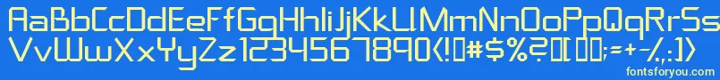 CrystalClear Font – Yellow Fonts on Blue Background