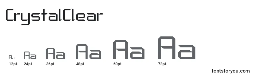 Размеры шрифта CrystalClear