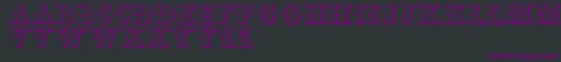 Toskanischeegyptienneinitialen Font – Purple Fonts on Black Background