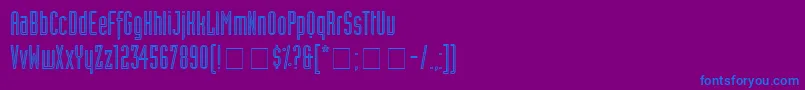 フォントAssemblyOutlineSsi – 紫色の背景に青い文字