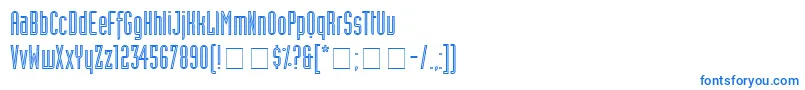 Шрифт AssemblyOutlineSsi – синие шрифты на белом фоне