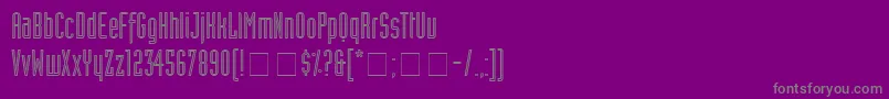 フォントAssemblyOutlineSsi – 紫の背景に灰色の文字