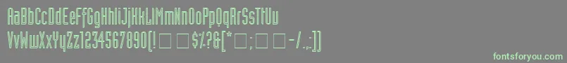 フォントAssemblyOutlineSsi – 灰色の背景に緑のフォント